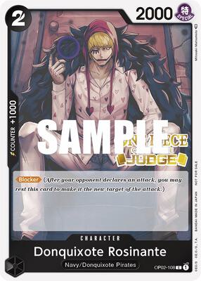 Donquixote Rosinante (Judge Pack Vol. 2) card from One Piece Promotion Cards