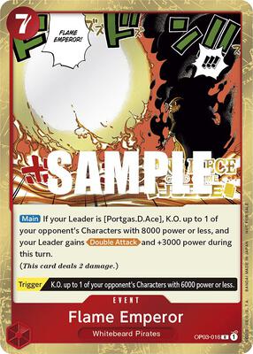 Flame Emperor (Judge Pack Vol. 2) card from One Piece Promotion Cards