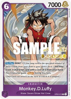 Monkey.D.Luffy (Judge Pack Vol. 2) card from One Piece Promotion Cards