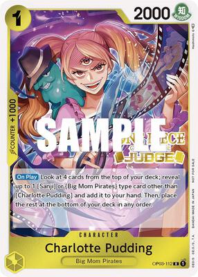 Charlotte Pudding (Judge Pack Vol. 2) card from One Piece Promotion Cards