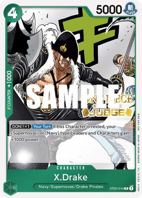 X.Drake (Judge Pack Vol. 2) card from One Piece Promotion Cards