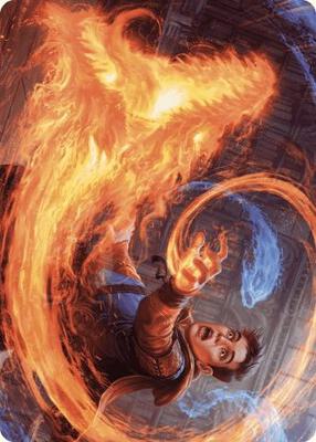 Frantic Firebolt Art Card card from Art Series: Wilds of Eldraine
