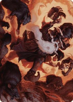 Tattered Ratter Art Card card from Art Series: Wilds of Eldraine