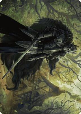 Agatha's Champion Art Card card from Art Series: Wilds of Eldraine