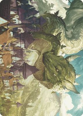 Beanstalk Wurm Art Card card from Art Series: Wilds of Eldraine