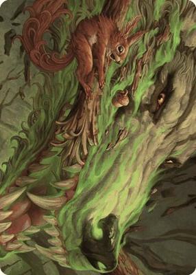Leaping Ambush Art Card card from Art Series: Wilds of Eldraine