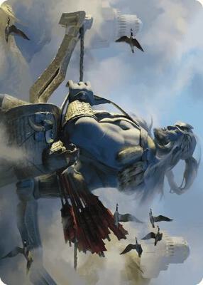 Skybeast Tracker Art Card card from Art Series: Wilds of Eldraine