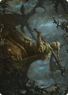 Verdant Outrider Art Card card from Art Series: Wilds of Eldraine