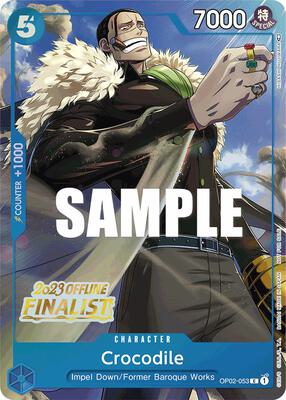Crocodile (Offline Regional 2023) [Finalist] card from One Piece Promotion Cards