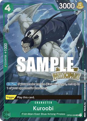Kuroobi (Offline Regional 2023) [Participant] card from One Piece Promotion Cards