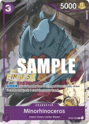 Minorhinoceros (Offline Regional 2023) [Finalist] card from One Piece Promotion Cards