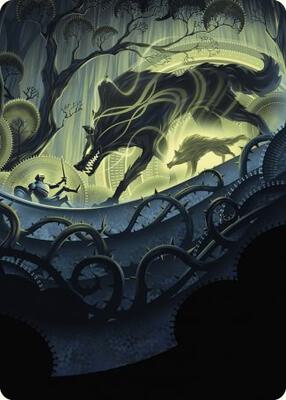 Unnatural Growth Art Card card from Art Series: Wilds of Eldraine