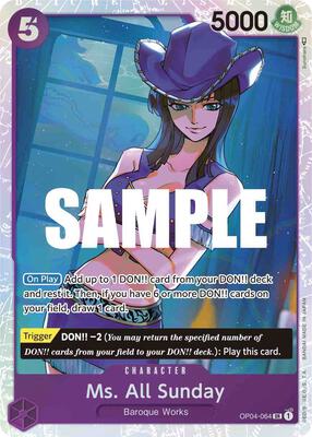 Ms. All Sunday card from Kingdoms of Intrigue
