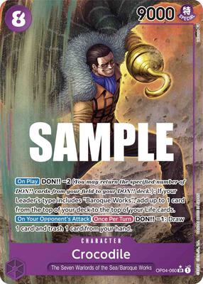 Crocodile (060) (Alternate Art) card from Kingdoms of Intrigue