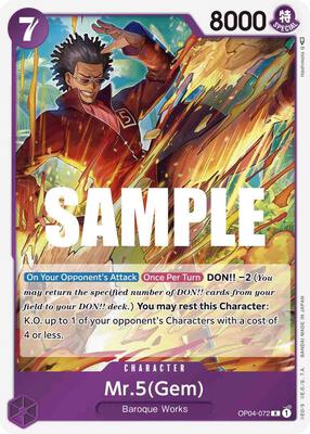 Mr.5 (Gem) card from Kingdoms of Intrigue
