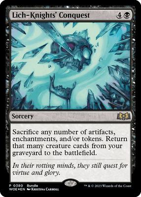 Lich-Knights' Conquest (WOE Bundle) card from Unique and Miscellaneous Promos