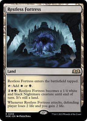 Restless Fortress card from Promo Pack: Wilds of Eldraine