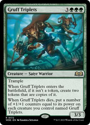Gruff Triplets card from Promo Pack: Wilds of Eldraine
