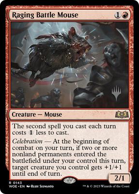 Raging Battle Mouse card from Promo Pack: Wilds of Eldraine