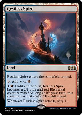 Restless Spire card from Promo Pack: Wilds of Eldraine