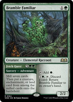 Bramble Familiar card from Promo Pack: Wilds of Eldraine