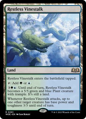 Restless Vinestalk card from Promo Pack: Wilds of Eldraine
