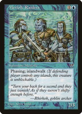 Merfolk Raiders card from Mirage