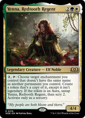 Yenna, Redtooth Regent card from Promo Pack: Wilds of Eldraine