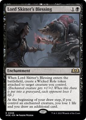 Lord Skitter's Blessing card from Promo Pack: Wilds of Eldraine