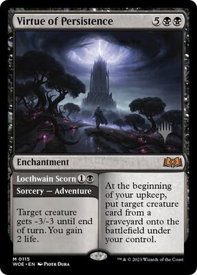 Virtue of Persistence card from Promo Pack: Wilds of Eldraine