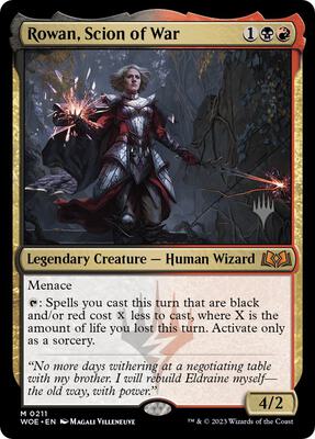 Rowan, Scion of War card from Promo Pack: Wilds of Eldraine