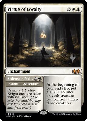 Virtue of Loyalty card from Promo Pack: Wilds of Eldraine
