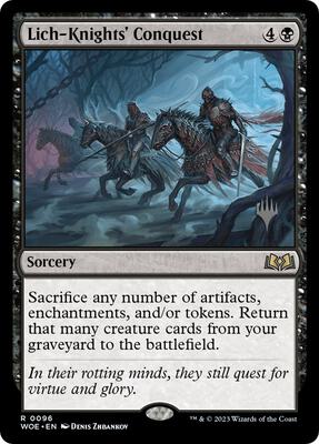 Lich-Knights' Conquest card from Promo Pack: Wilds of Eldraine