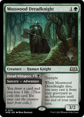 Mosswood Dreadknight card from Promo Pack: Wilds of Eldraine