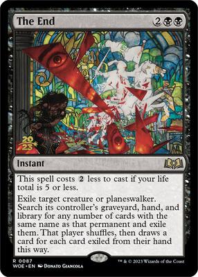The End card from Prerelease Cards