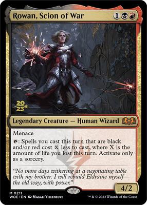 Rowan, Scion of War card from Prerelease Cards
