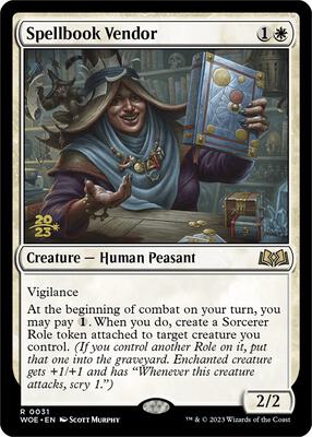 Spellbook Vendor card from Prerelease Cards