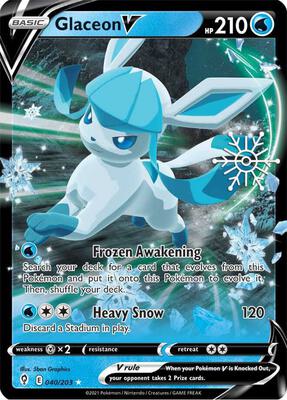 Glaceon V - 040/203 (Holiday Calendar) card from Miscellaneous Cards & Products