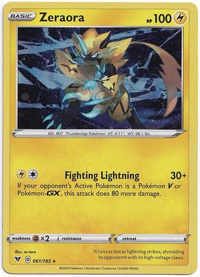 Zeraora - 061/185 (Cosmos Holo) card from Miscellaneous Cards & Products