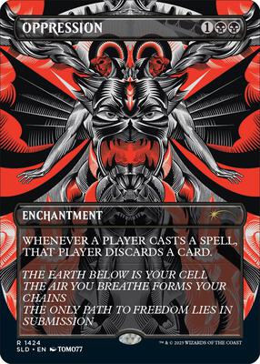 Oppression card from Secret Lair Drop Series