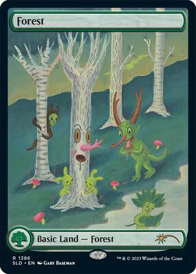 Forest (1386) card from Secret Lair Drop Series