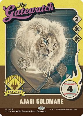 Ajani Goldmane (1453) card from Secret Lair Drop Series