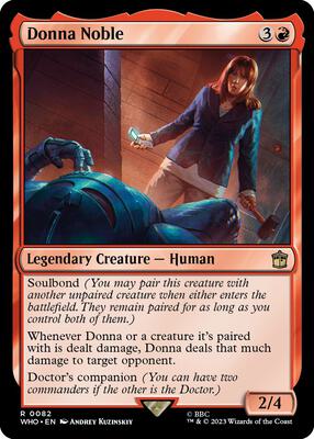 Donna Noble card from Universes Beyond: Doctor Who