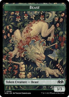 Beast Token card from Wilds of Eldraine