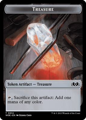 Treasure Token card from Wilds of Eldraine