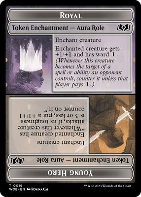 Royal Role / Young Hero Role Token card from Wilds of Eldraine