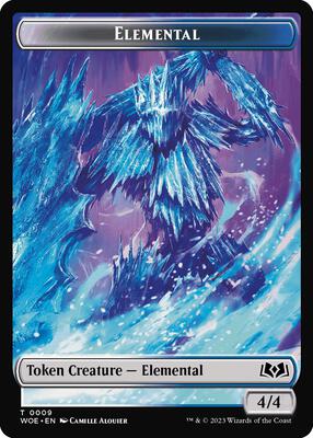 Elemental // Food (0010) Double-Sided Token card from Wilds of Eldraine