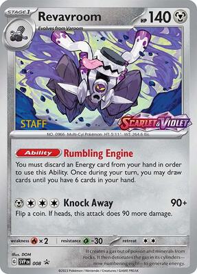 Revavroom - 008 (Prerelease) [Staff] card from SV: Scarlet & Violet Promo Cards