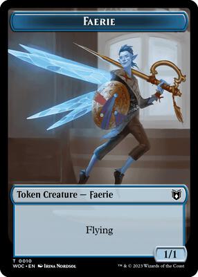 Faerie // Human Double-Sided Token card from Commander: Wilds of Eldraine