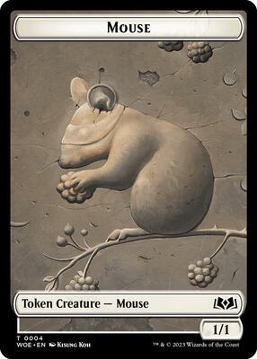 Mouse // Food (0013) Double-Sided Token card from Wilds of Eldraine